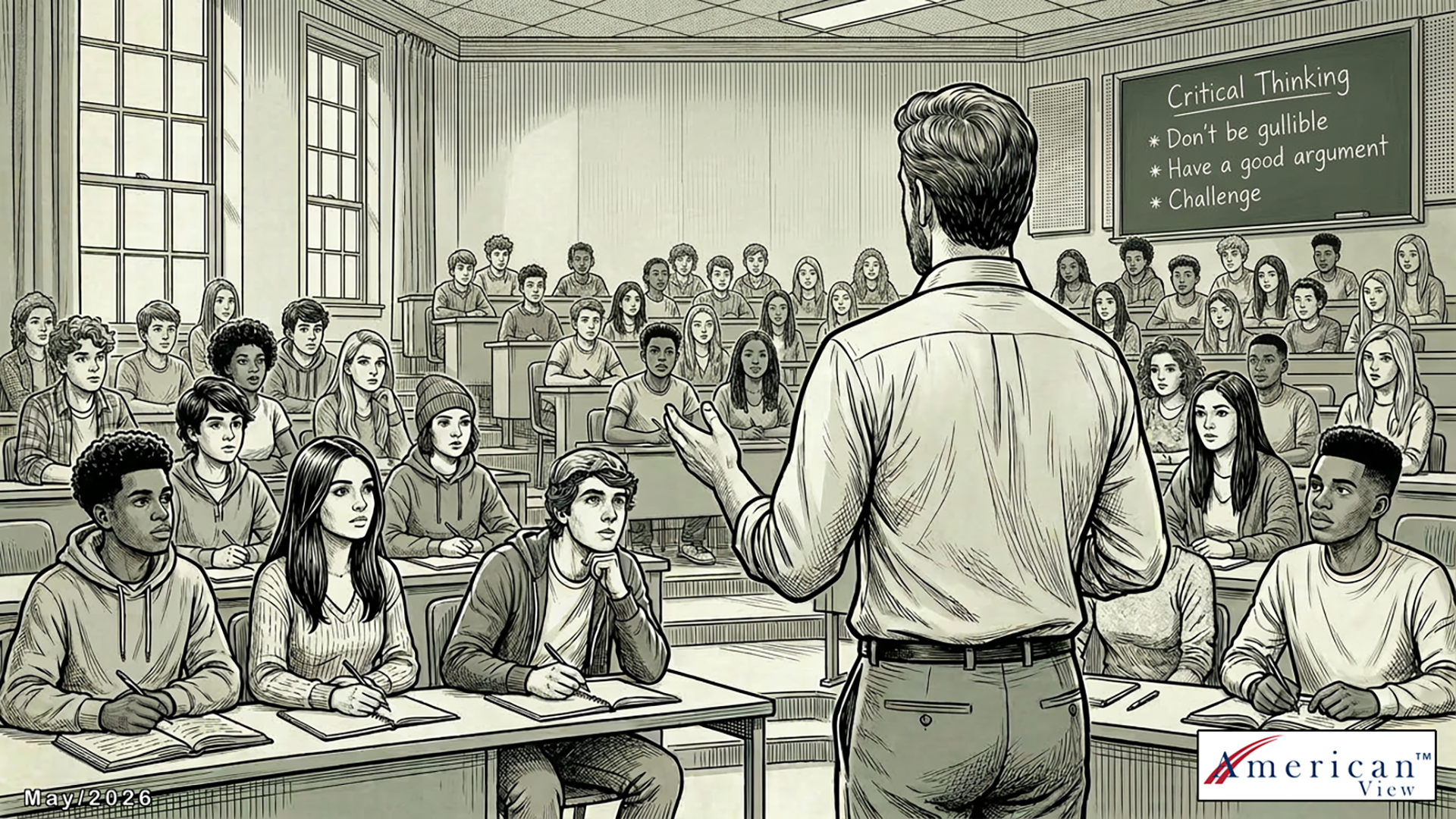 Critical Thinking — classroom lecture scene